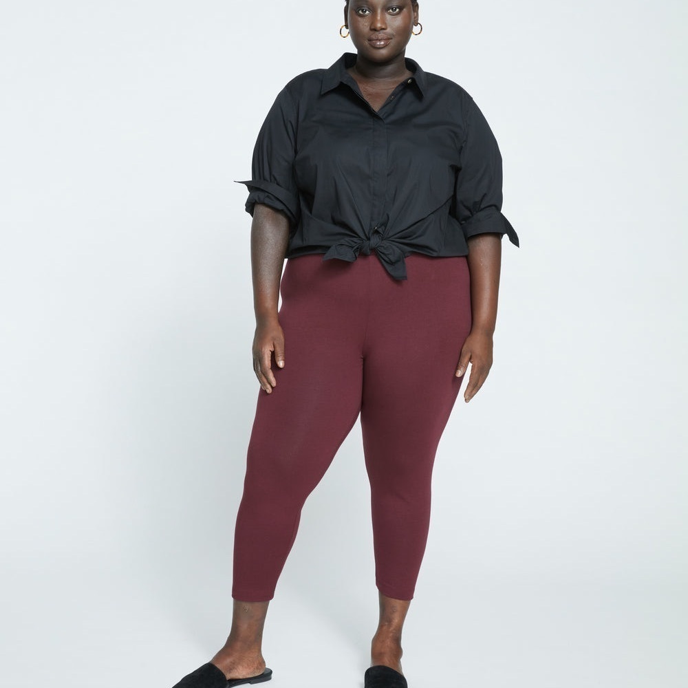 NWT Universal Standard Cotton Leggings Wine Red